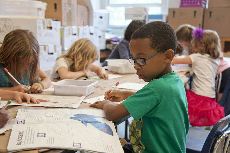 K-12 students learning